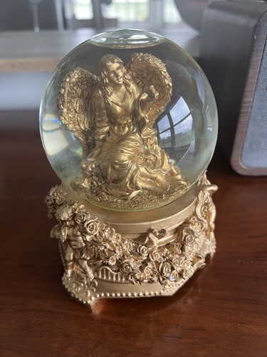 Vintage golden angel musical - golden,