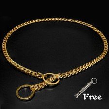 Gold Chain Dog Choke Collar