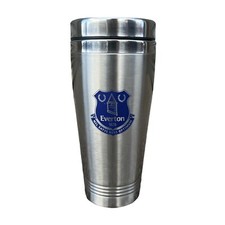 Everton FC Official Crest Chrome Travel Mug EFC GIFT