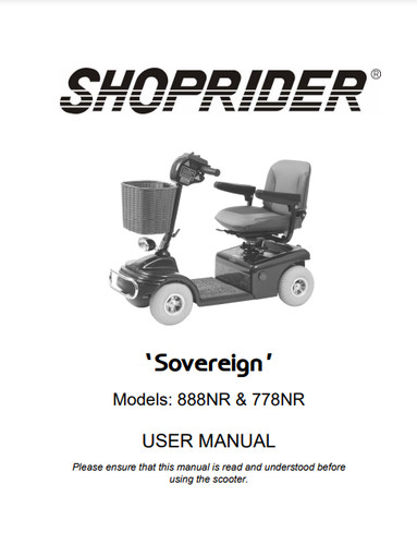 Shoprider sovereign 888nr - shoprider,,