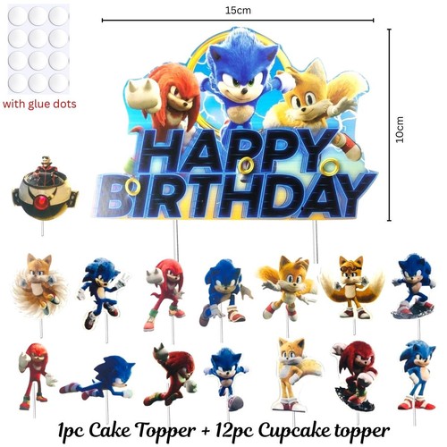 Sonic hedgehog cake topper - hedgehog,