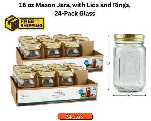 Regular mouth mason - oz, jars