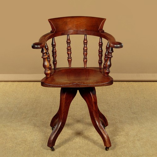 Antique walnut revolving desk - antique,