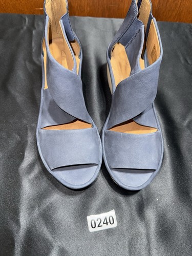 Clarks blue leather wedge - clarks,