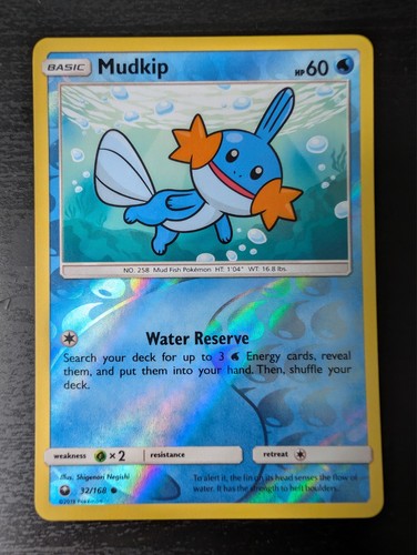 Mudkip 168 reverse holo - mudkip,