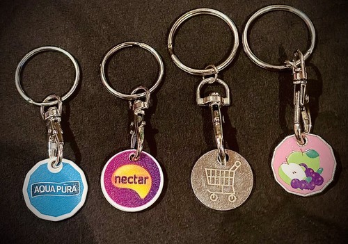 Shopping trolley fob token - shopping,