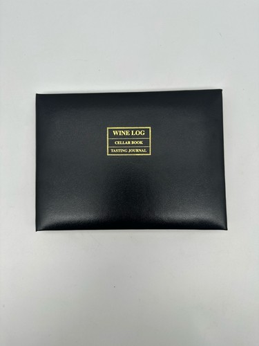 Leather bound wine log - leather,