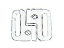 Clear Bikini Clips Bra Fasteners Crystal Two Bars Fasteners - 13mm / 19mm