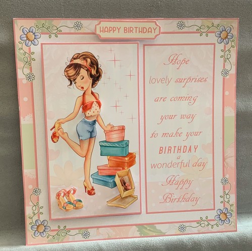 Hancrafted birthday card - 3d,