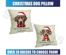 Christmas Dog Breed Personalised Cushion Case - with or without insert