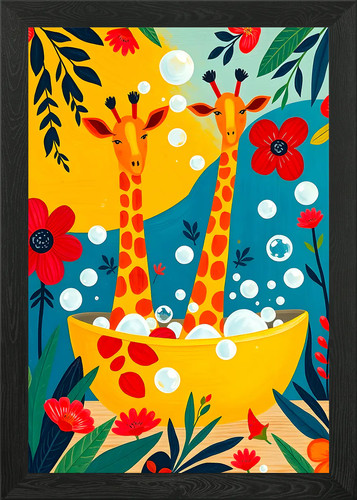 Giraffes tub funny - in, a