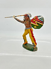 Elastolin Hausser  composite Indian with spear & shield 6822 7CM SCALE
