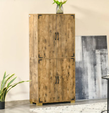 Kitchen Larder Unit Tall Storage Cupboard Door Standing Pantry Rustic Cabinet