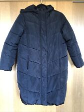 Girls Black Hooded Winter Coat Age 11-12 Years