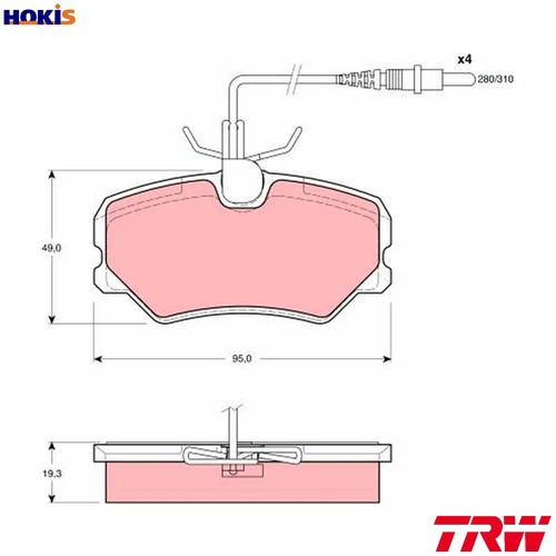 Brake pad set disc - brake,