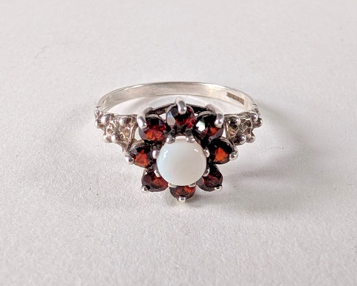 Vintage silver 925 garnet - vintage,