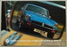 MG MGB GT Car Sales Brochure