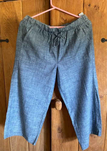 Ladies linen blend cropped - m&s,