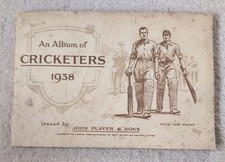 John Player Cricketers 1938 Cigarette Card Album Complete Set 50 Original Cards