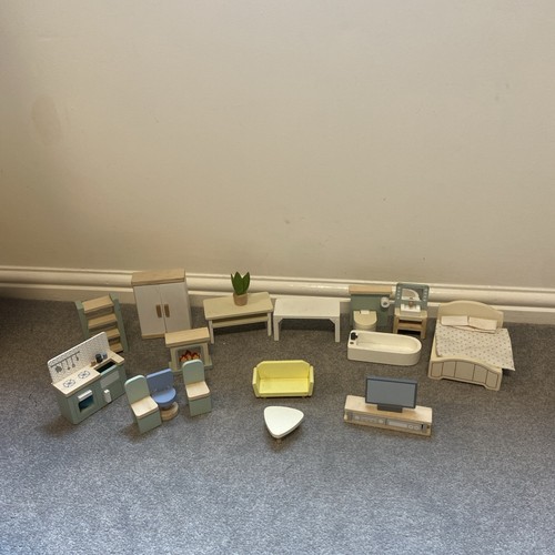 Wooden doll house furniture - wooden,