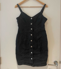 New Look Black Denim Button Up