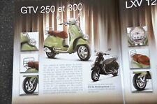 VESPA GTV 250 & 300 + LXV 125 SCOOTER MOTORBIKE BROCHURE 2010 FRENCH TEXT