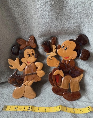 Vintage wooden micky and - wooden,