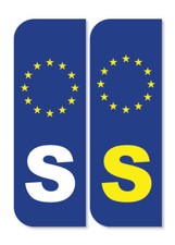 2 x SWEDISH Car Number Plate vinyl stickers