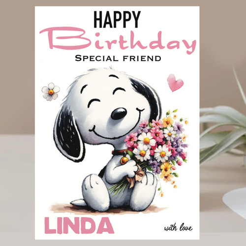 Snoopy birthday card - birthday,