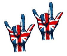 UK flag hand gesture x 2 vinyl