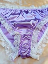 Womens Silky Satin Frilly Panties Knickers Mens Full Bum Sissy CD TV 3XL Sz 22