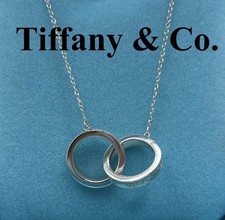 Tiffany & Co 1837 Interlocking Circles 16in Sterling Silver 925 Necklace Pendant