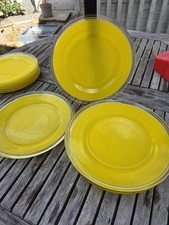 A Lovely  Vintage Set Of 6 PHOENIX WARE  yellow Side Plates