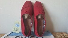 Toms Men's Classic Red Canvas UK Size 9.5