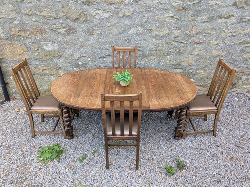 Antique oak extendable dining - antique,