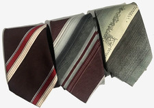 3 Vintage Men's Ties. High Grade. C&A. Grosvenor. Britain. Republic Of Ireland.