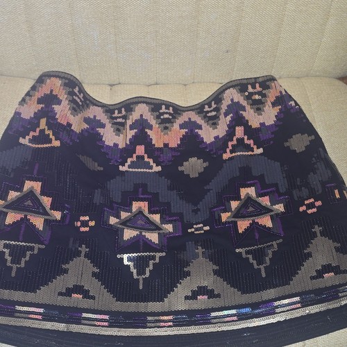 Express black sequin aztec - black,