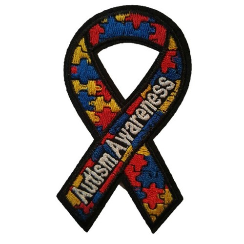 Autism awareness ribbon iron - autism,