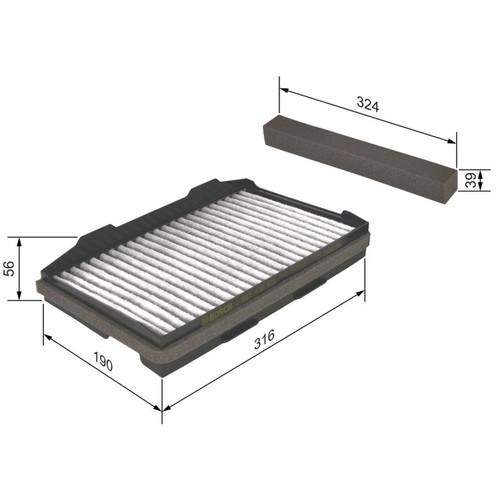 Bosch cabin air filter pollen - air, (pollen