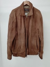 Woodland Leather Mens Brown Suede Winter Casual Jacket Size Large Preloved