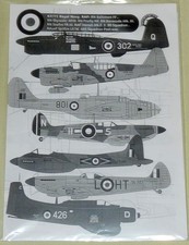 Kits at War Decals 7/11 Baltimore Hornet Seafire Firefly Etc decal in 1:72 Scale