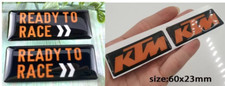 2 Pairs Ktm 3d Gel Stickers Decals 2X ready to race 2 x KTM