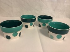 NEW M&S MARKS AND SPENCER SPOTTY HAND PAINTED - ICECREAM / DESSERT BOWL DISH