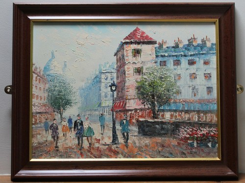 Original oil painting paris - painting,