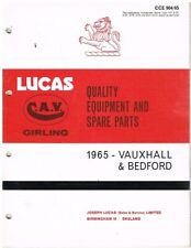VAUXHALL VIVA HA VICTOR FC CRESTA PC BEDFORD CA 1965 LUCAS ELECTRICALS CATALOGUE