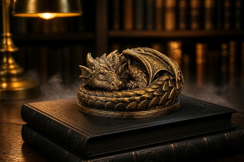 Sleeping dragon bust - sleeping,