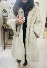 Blonde Mink Real Fur Coat By