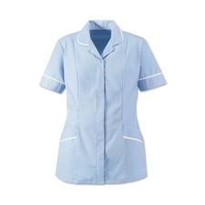 Alexandra Dental Carer Health Worker Tunic White Pale Blue/White
