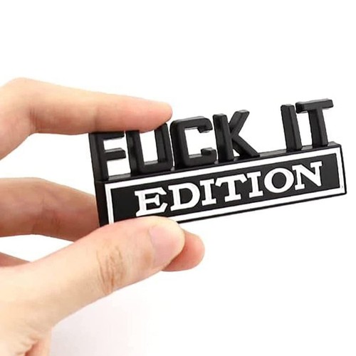 Metal stickers fuck it - 1×, fuck-it