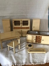 Vintage Crailsheimer Set of Wooden Kitchen Furniture 8 Pieces Dresser Cupboards